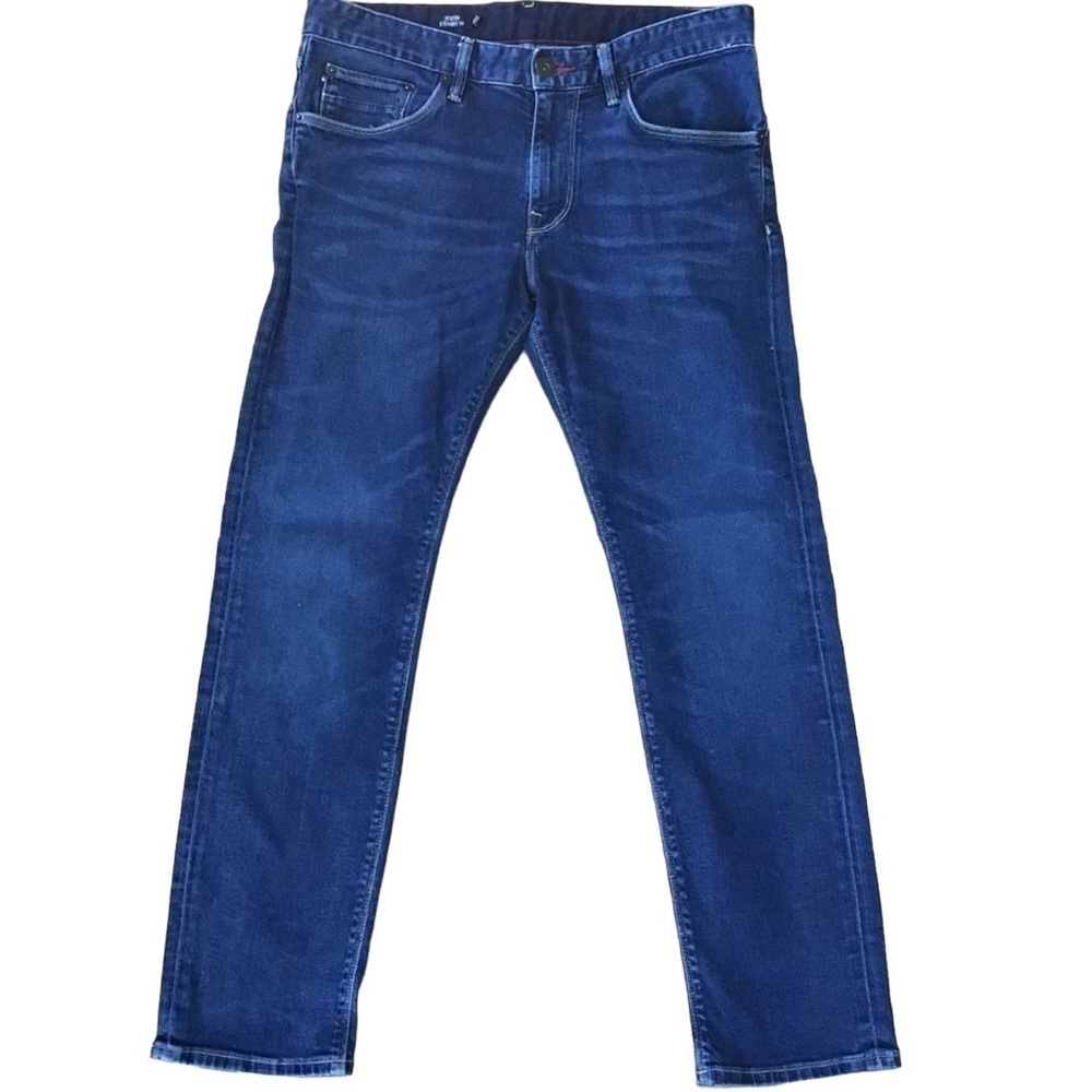 MEN’S jeans 32 Tommy Hilfiger Denton straight fit preppy blue low rise denim 32